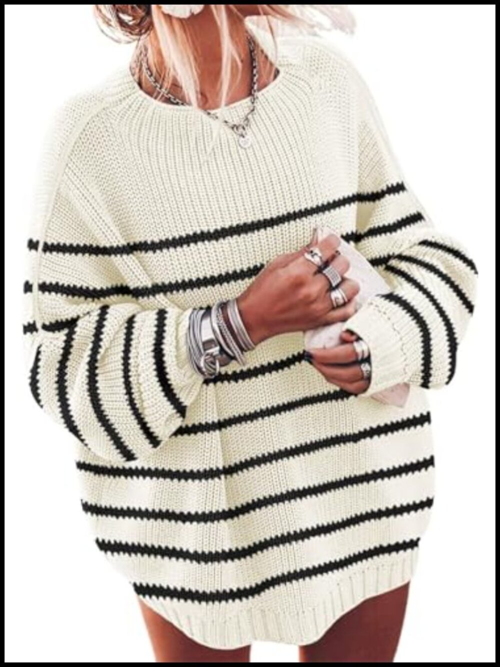 Womens Oversized Chunky Knit Pullover Sweater Batwing Long Sleeve